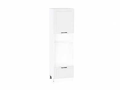 Шкаф пенал с 1-ой дверцей и ящиком под технику Нео 2132*600*576 White Silk / Белый