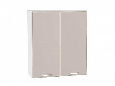Шкаф верхний с 2-мя дверцами Квадро 920*800*321 Кашемир / Белый