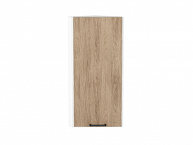 Шкаф верхний торцевой Флэт 920*300*306 Natural Casella Oak 2S / Белый