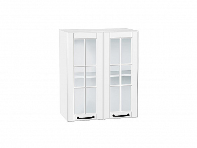 Шкаф верхний с 2-мя остекленными дверцами Дублин 716*600*318 Special White / Белый