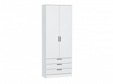 Шкаф двухстворчатый Стиль ШК-803 с ящиками 2110*800*376 White In 2S