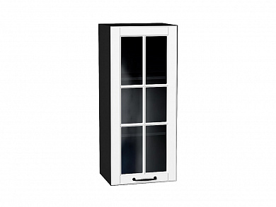 Шкаф верхний с 1-ой остекленной дверцей Дублин 920*400*318 Special White / Graphite