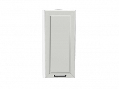 Шкаф верхний торцевой Нео 920*300*306 Grey Silk / Белый