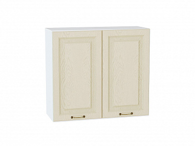Шкаф верхний с 2-мя дверцами Ницца 716*800*318 Дуб крем / Белый