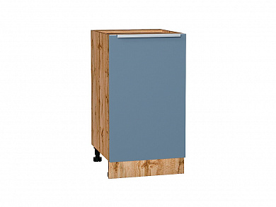 Шкаф нижний с 1-ой дверцей Фьюжн 816*450*480 Silky Blue / Дуб Вотан