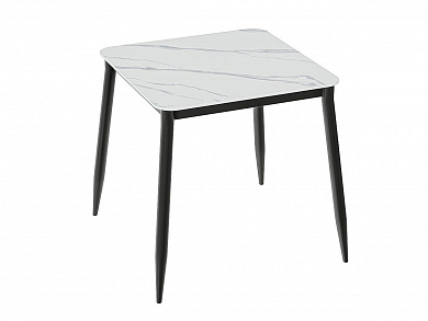 Стол Uni-Form-S.2B 800*800*750 SBlack/White Matt Marble