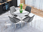Стол Uni-Form-S.2B 800*800*750 SGrey/White Matt Marble