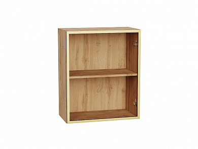 Шкаф верхний с 1-ой остекленной дверцей 716*600*322 Золотой / Дуб Вотан