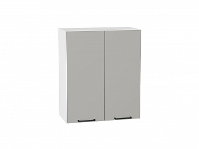 Шкаф верхний с 2-мя дверцами Флэт 716*600*318 Light Grey In 2S / Белый
