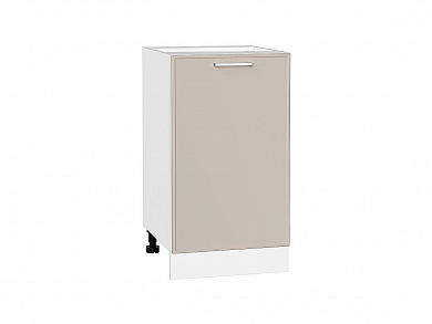 Шкаф нижний с 1-ой дверцей Квадро 816*450*481 Кашемир / Белый