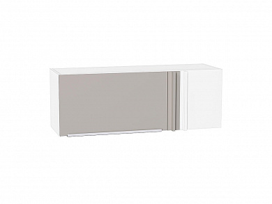 Шкаф верхний прямой угловой горизонтальный Фьюжн 358*1000*350 Clay Silk / Белый