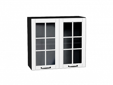 Шкаф верхний с 2-мя остекленными дверцами Дублин 716*800*318 Special White / Graphite