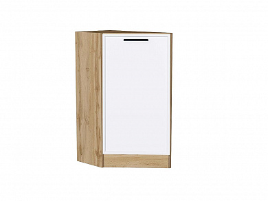 Шкаф нижний торцевой Фрейм 816*296*558 White Silk / Дуб Вотан