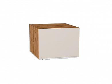 Шкаф верхний горизонтальный глубокий Фьюжн 358*500*576 Cream Silk / Дуб Вотан