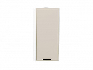 Шкаф верхний торцевой Фрейм 920*300*310 Cream Silk / Белый