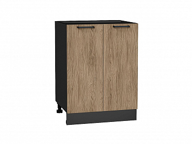 Шкаф нижний с 2-мя дверцами Флэт 816*600*478 Natural Casella Oak 2S / Graphite