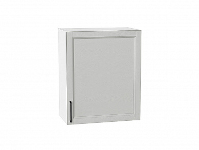 Шкаф верхний с 1-ой дверцей Сканди 716*600*320 Grey Silkwood / Белый