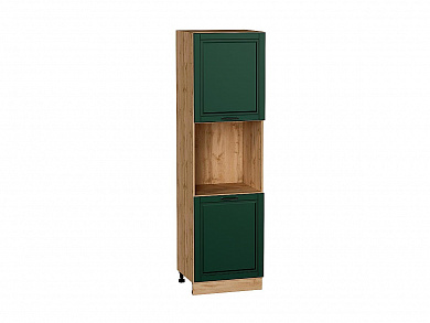 Шкаф пенал с 2-мя дверцами под технику Дублин 2132*600*574 Special Green / Дуб Вотан