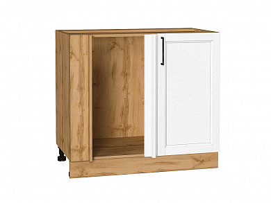 Шкаф нижний угловой Сканди 816*890*480 White Silkwood / Дуб Вотан