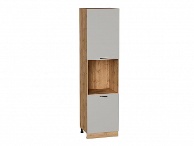 Шкаф пенал с 2-мя дверцами под технику Флэт 2336*600*574 Light Grey In 2S / Дуб Вотан