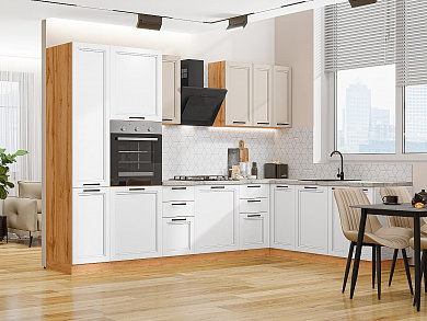 Нео-03 2140*3000/2100*600 Cream Silk/White Silk