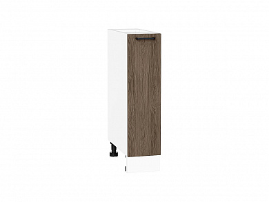 Шкаф нижний с 1-ой дверцей Флэт 816*200*478 Brown Casella Oak 2S / Белый