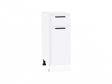 Шкаф нижний с 1-ой дверцей и ящиком Фрейм 816*300*484 White Silk / Белый