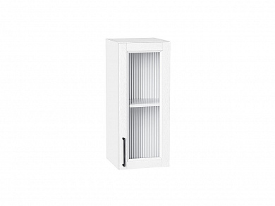 Шкаф верхний с 1-ой остекленной дверцей Сканди 716*300*320 White Silkwood / Белый