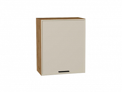 Шкаф верхний с 1-ой дверцей Фрейм 716*600*324 Cream Silk / Дуб Вотан
