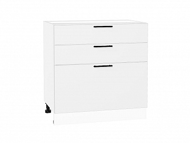 Шкаф нижний с 3-мя ящиками Лайт 816*800*478 Special White / Белый