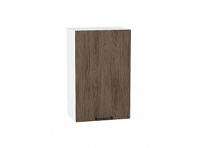 Шкаф верхний с 1-ой дверцей Флэт 716*450*318 Brown Casella Oak 2S / Белый