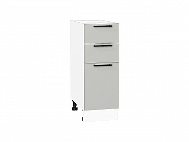 Шкаф нижний с 3-мя ящиками Лайт 816*300*478 Special Grey / Белый