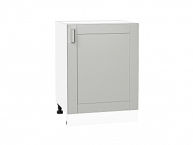 Шкаф нижний с 1-ой дверцей Лофт 816*600*480 Grey Silk / Белый