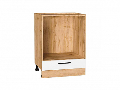 Шкаф нижний под духовку Нео 816*600*476 White Silk / Дуб Вотан