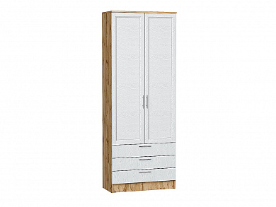Шкаф двухстворчатый Стиль ШК-803 с ящиками 2110*800*376 White Softwood