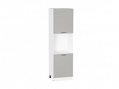 Шкаф пенал с 2-мя дверцами под технику Флэт 2132*600*574 Light Grey In 2S / Белый