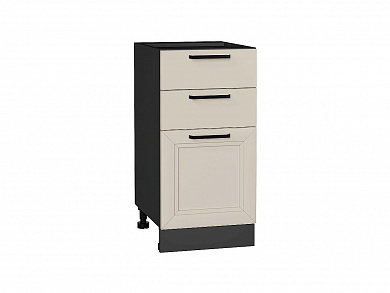 Шкаф нижний с 3-мя ящиками Нео 816*400*480 Cream Silk / Graphite