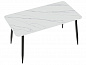 Стол Uni-Form-S2.2B 1300*700*750 SBlack/White Matt Marble
