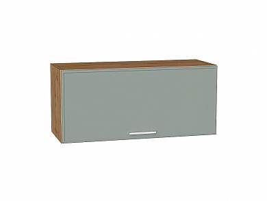 Шкаф верхний горизонтальный Квадро 358*800*321 Аквамарин / Дуб Вотан