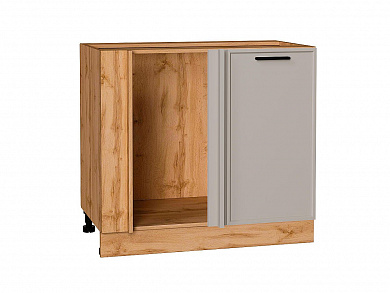 Шкаф нижний угловой Фрейм 816*890*484 Clay Silk / Дуб Вотан