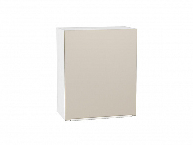 Шкаф верхний с 1-ой дверцей Фьюжн 716*600*320 Cream Silk / Белый