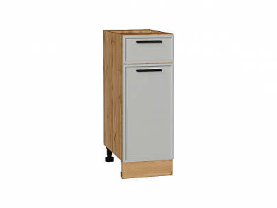 Шкаф нижний с 1-ой дверцей и ящиком Фрейм 816*300*484 Grey Silk / Дуб Вотан
