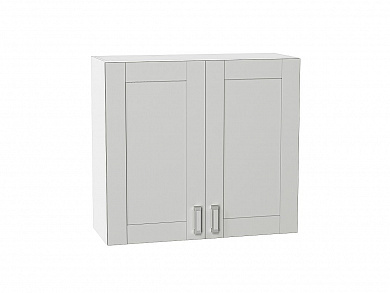 Шкаф верхний с 2-мя дверцами Лофт 716*800*320 Grey Silk / Белый