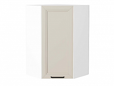 Шкаф верхний угловой Нео 920*600*600 Cream Silk / Белый