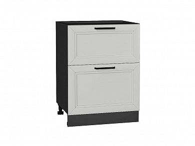 Шкаф нижний с 2-мя ящиками Нео 816*600*480 Grey Silk / Graphite