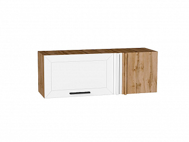 Шкаф верхний прямой угловой горизонтальный Глетчер 358*1000*350 Айленд Силк / Дуб Вотан