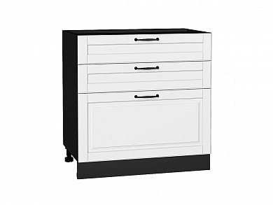 Шкаф нижний с 3-мя ящиками Дублин 816*800*478 Special White / Graphite