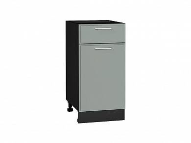 Шкаф нижний с 1-ой дверцей и ящиком Квадро 816*400*481 Аквамарин / Graphite