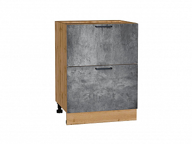 Шкаф нижний с 2-мя ящиками Флэт 816*600*478 Temple Stone 2S / Дуб Вотан