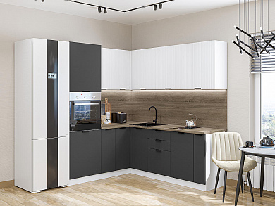 Евро Лайн-04 2140*1800/2150*600 Белый/Антрацит